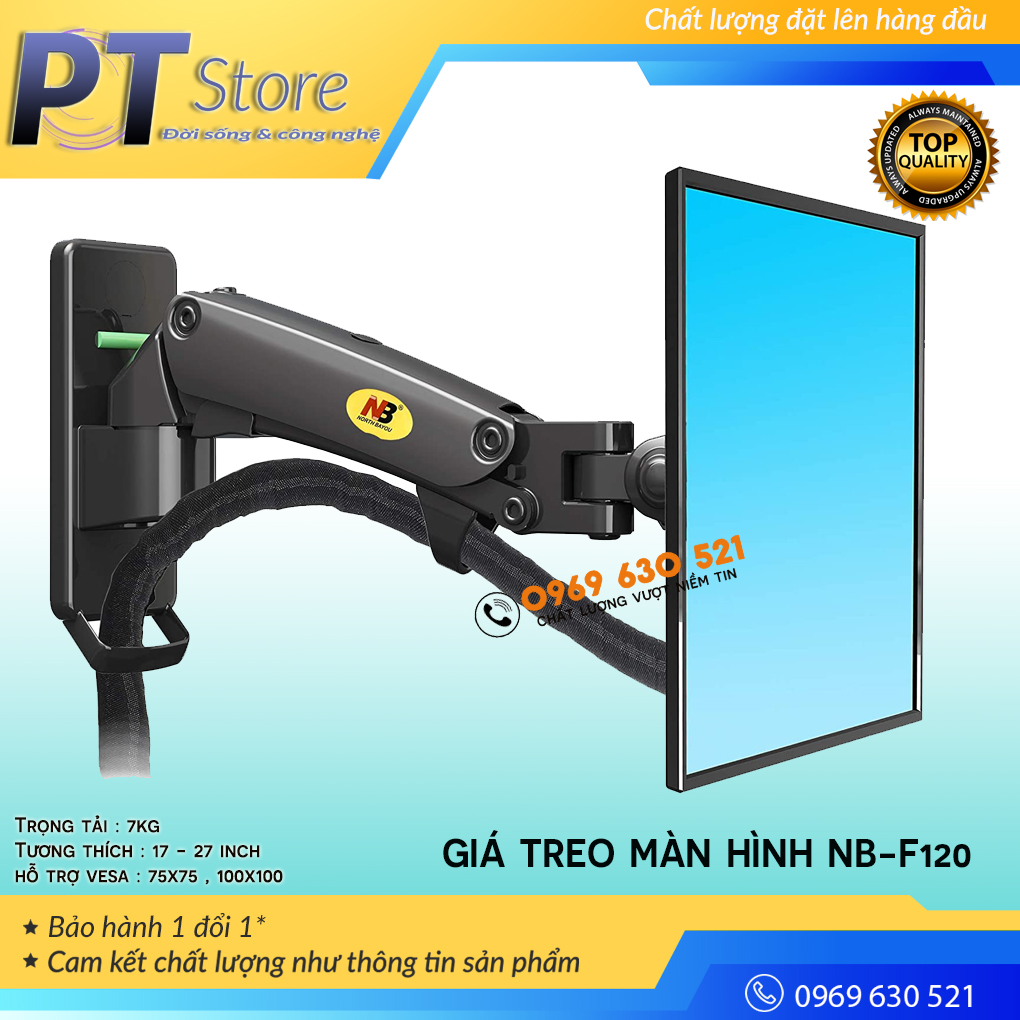 Giá treo màn hình máy tính F120 treo tường
