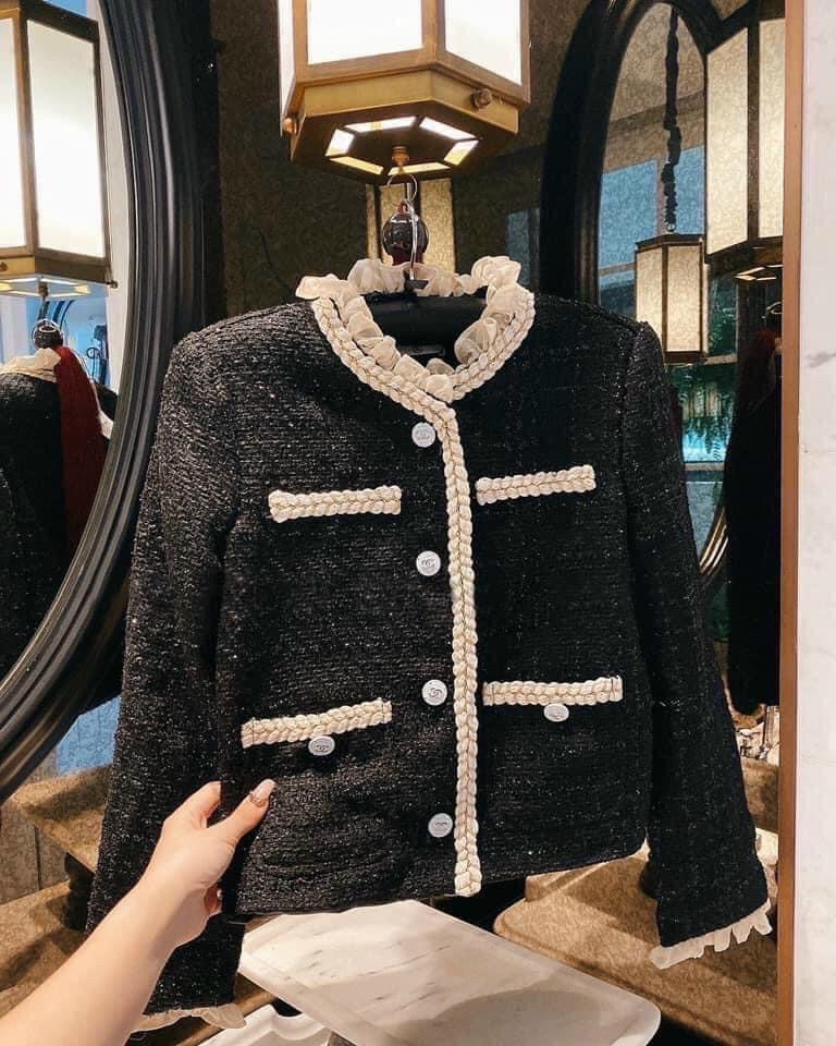 [ Cam Kết Y Hình & Chất Đẹp ] Áo Dạ Tweet Viền Cổ Bèo -  Áo khoác dạ dáng vừa cho nữ, áo dạ cổ bèo dài tay, áo dạ tweed, áo dạ nữ thời trang