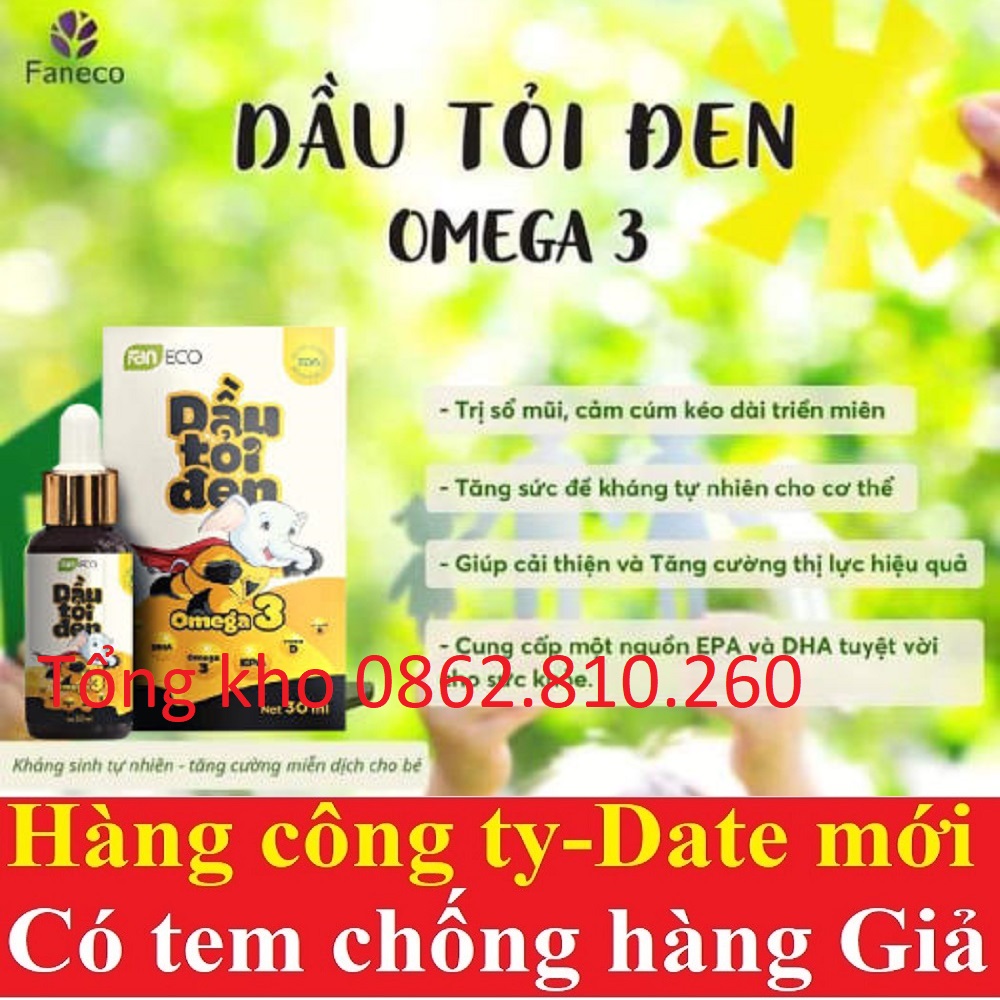 Tinh dầu tỏi đen omega3 30ml faneco