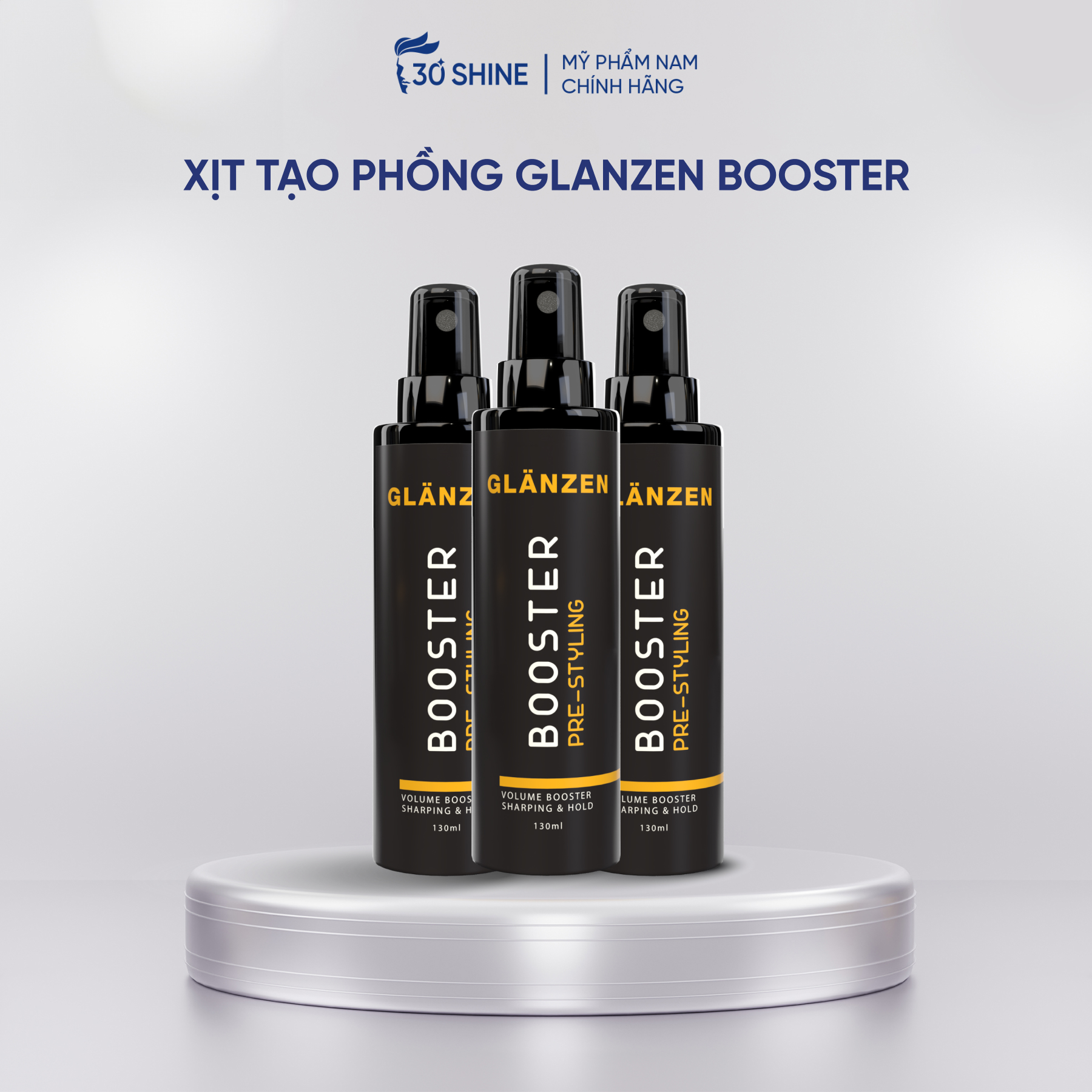 Xịt Tạo Phồng GLANZEN Booster Pre-Styling Giúp Tạo Phồng, Kiềm Dầu Giảm Bết Tóc & Bảo Vệ Tóc Khỏi Nh