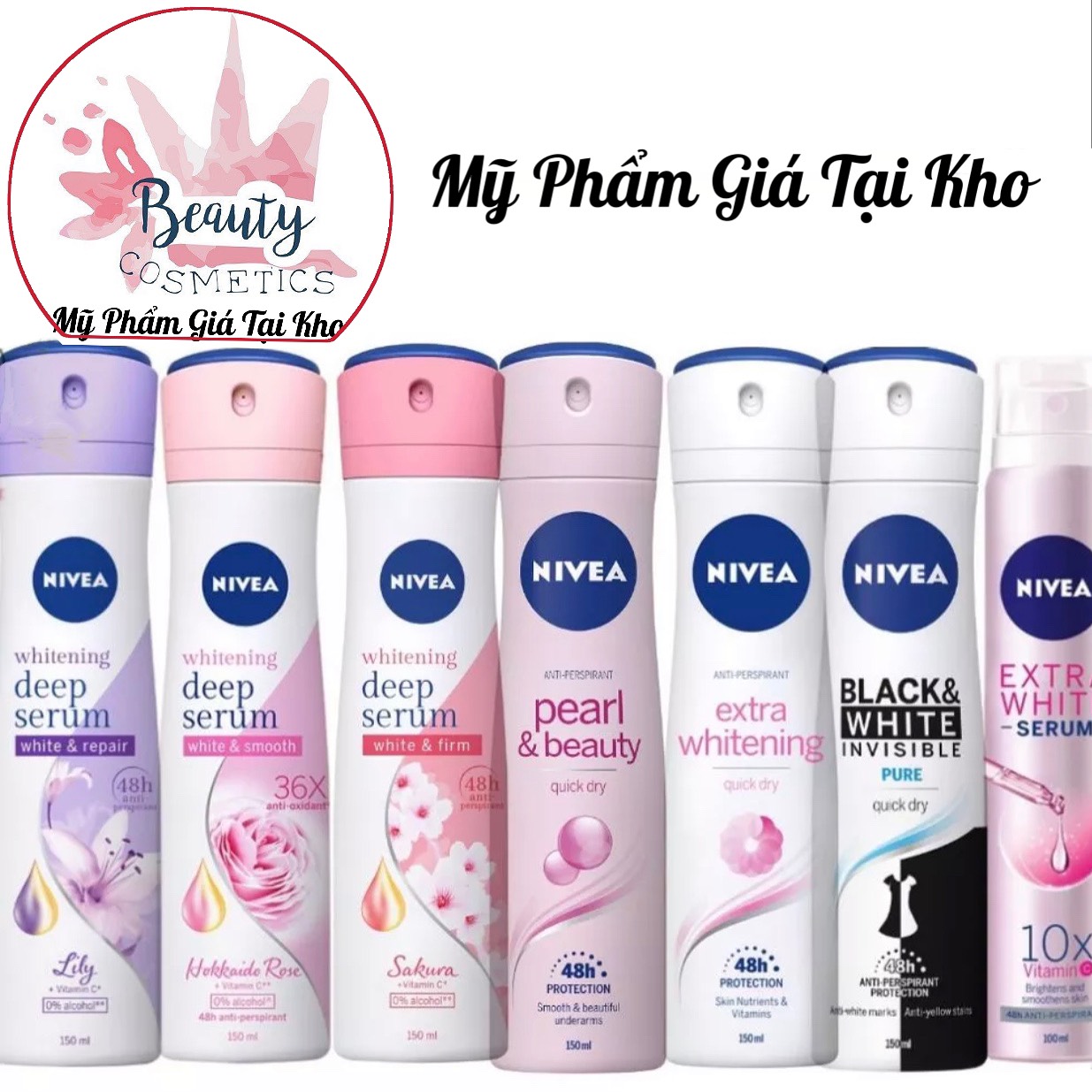 Xịt Khử Mùi Nữ  Nivea Đủ Hương (150ml)