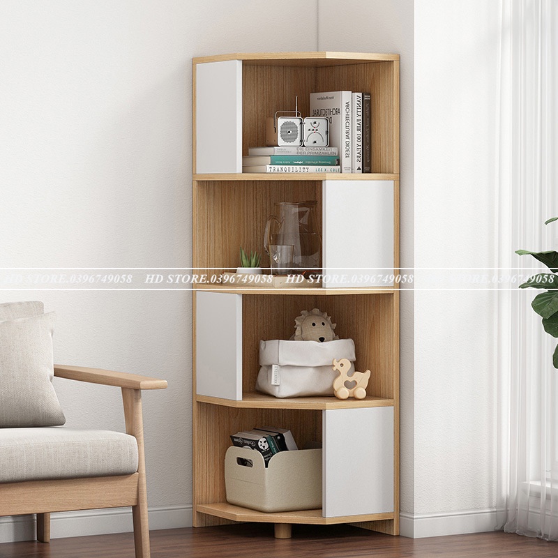 🚛 miễn phí ship🆓kệ góc gỗ 4 tầng - kệ tam giác lắp ghép cực đẹp 🆕 mẫu mới 🆕