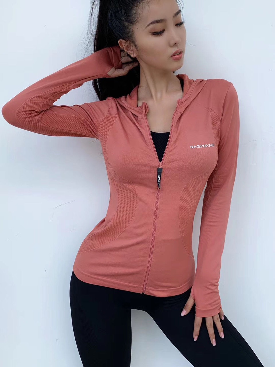 [HCM]Áo khoác NaQi thun dệt tập gym thể thao yoga