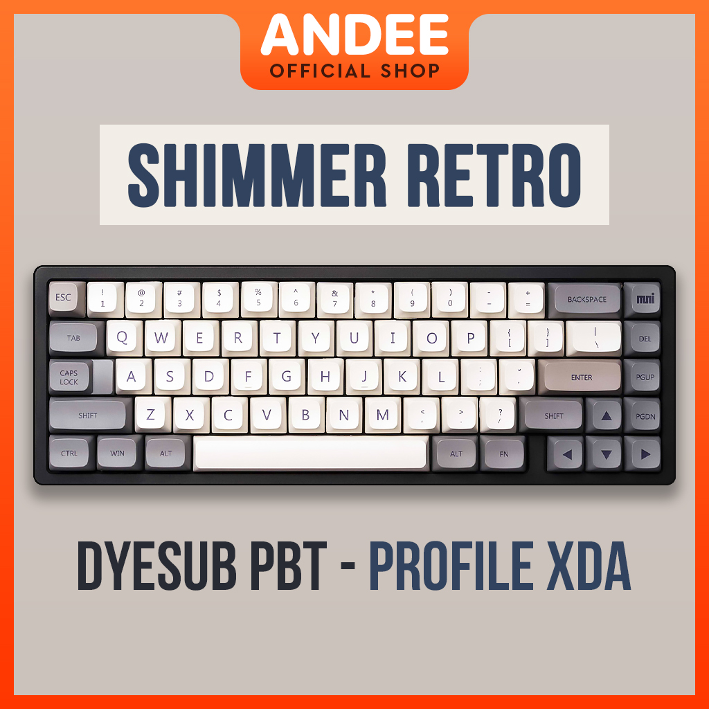 Keycap nút bàn phím XDA Shimmer Retro nhiều màu sắc dễ thương cho bàn phím cơ