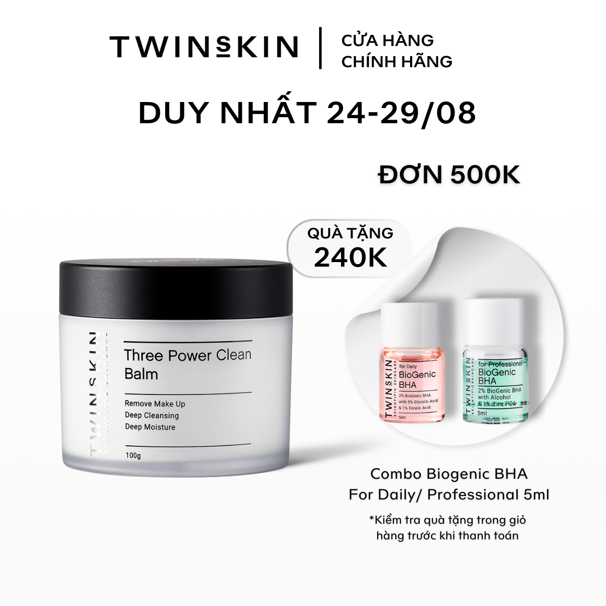 Sáp Tẩy Trang Làm Sạch Chuyên Sâu - Three Power Clean Balm