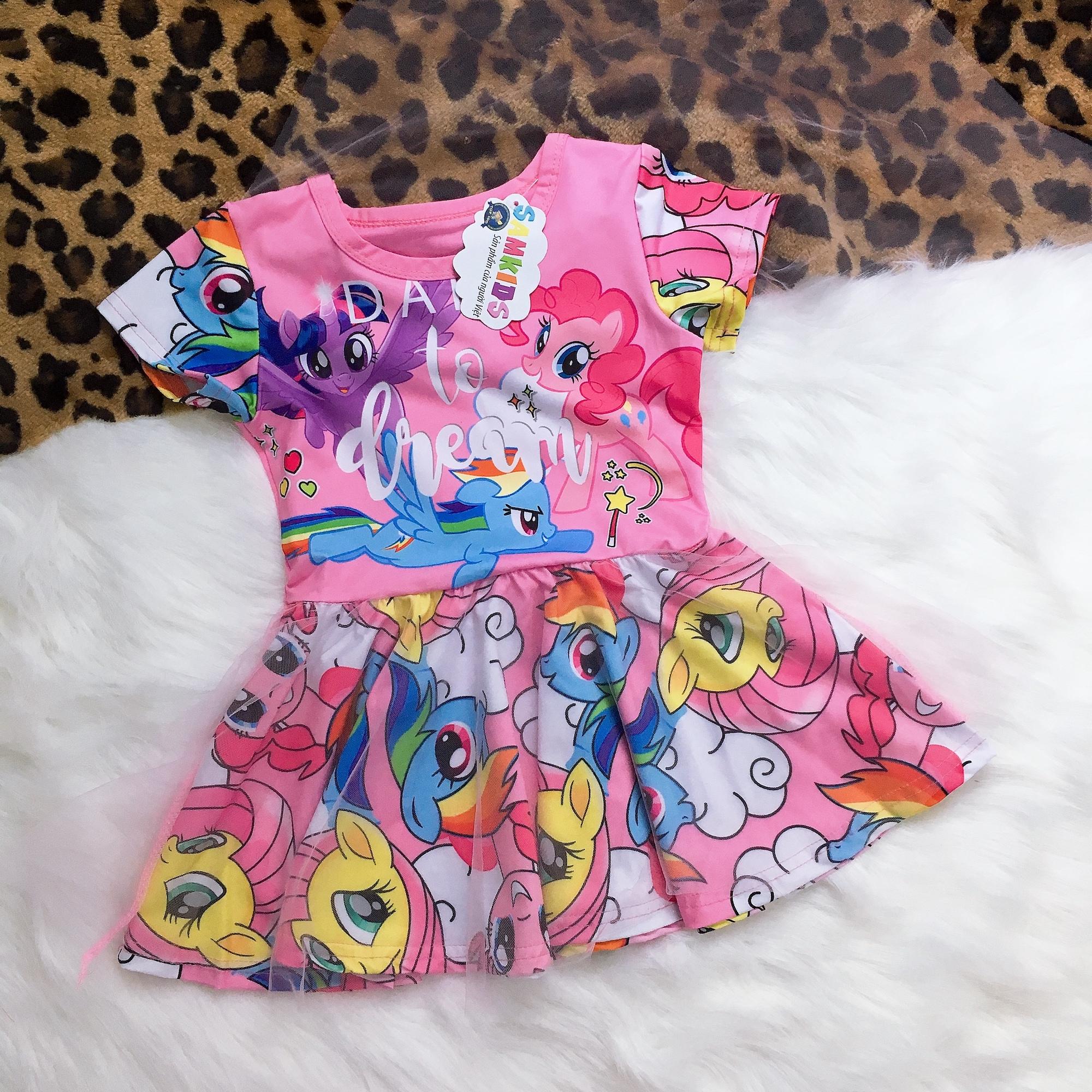 Đầm Ngựa Pony Kèm Áo Choàng Cho Bé Gái 11-30kg