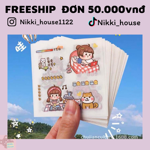 Set 25 tấm sticker nhiều mẫu khác nhau