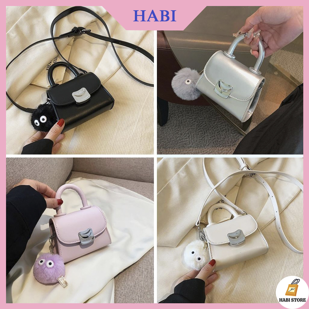 Túi mini đeo chéo nữ đẹp đi chơi cao cấp phong cách thời trang, túi túi xách nữ có dây đeo chéo bông siêu cute M339