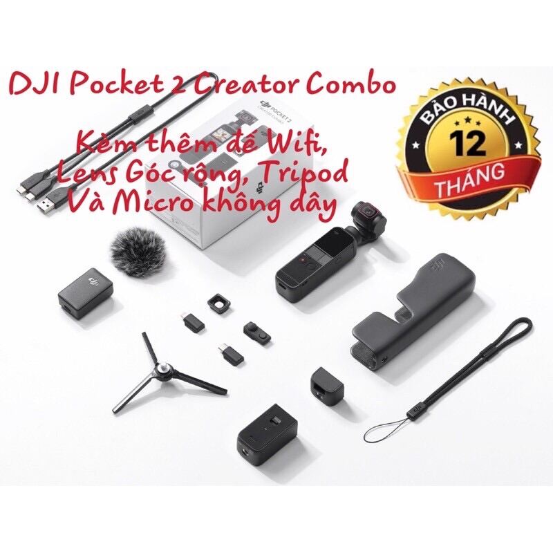 Dji osmo pocket 2 máy quay phim chống rung 4k 60fps hàng chính hãng bảo hành 12 tháng 1 đổi 1
