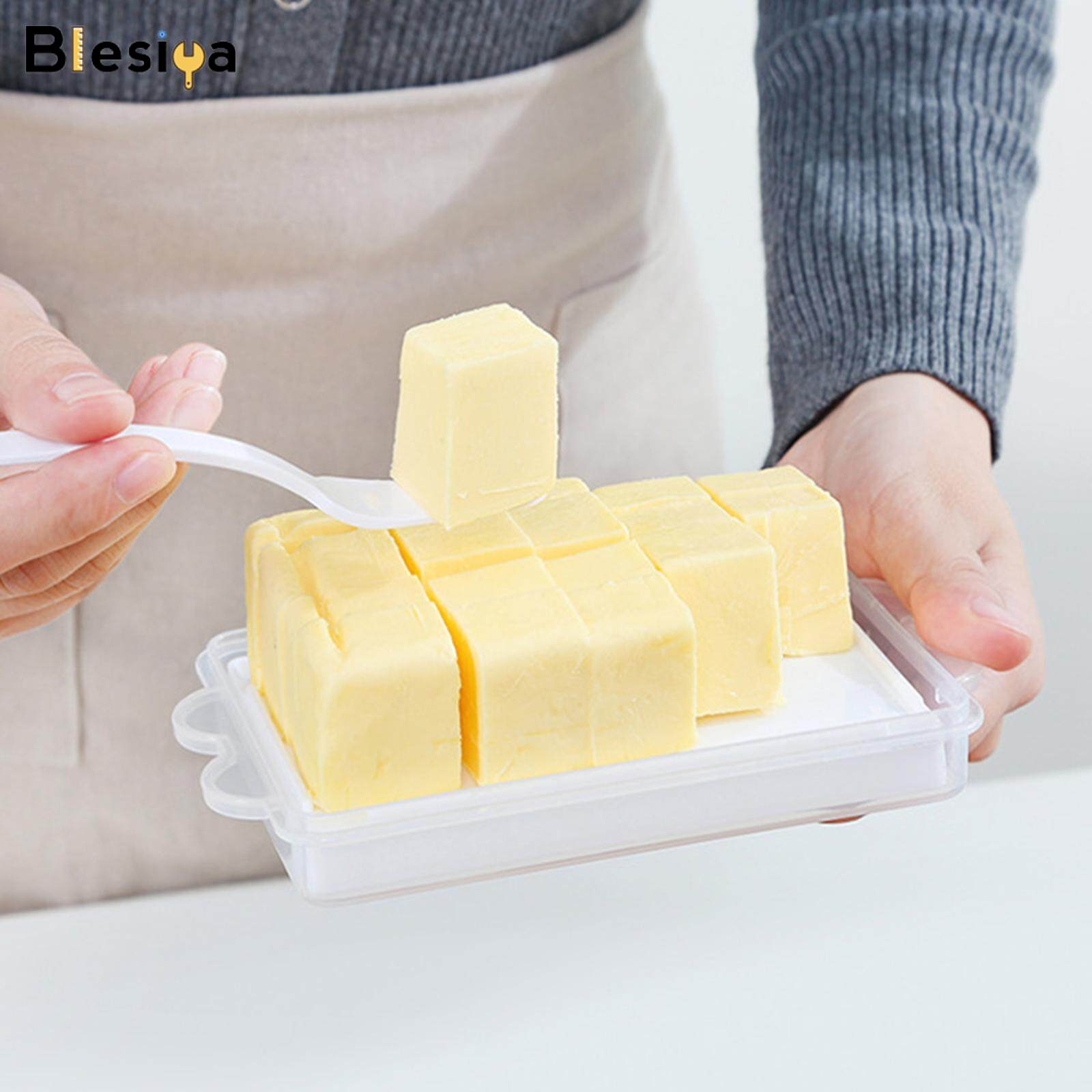 Blesiya hộp đựng bơ có nắp đậy & thìa cầm tay kín dùng cho đồ dùng nhà bếp