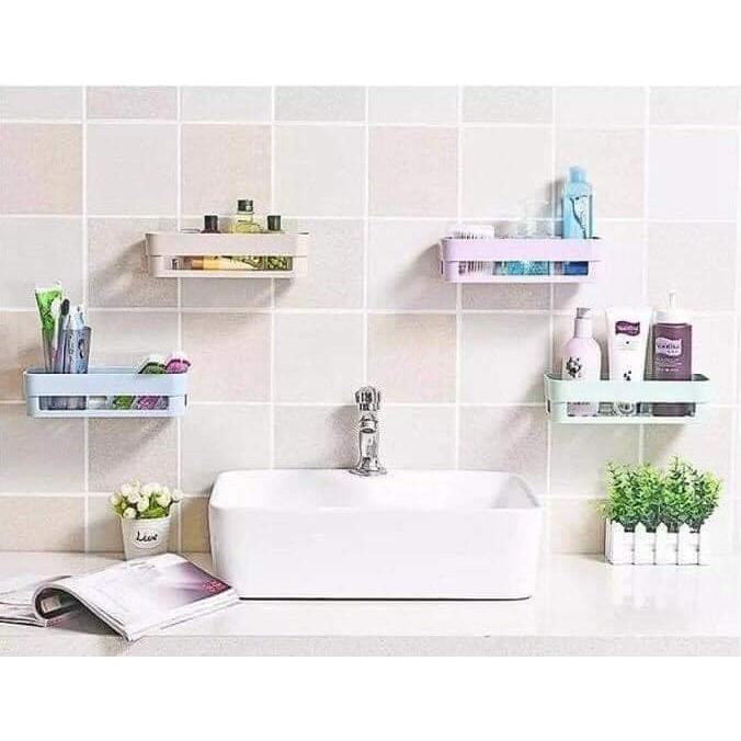 [sẵn sàng] KHAY KỆ NHỰA DÁN TƯỜNG ĐỂ ĐỒ HÌNH CHỮ NHẬT
