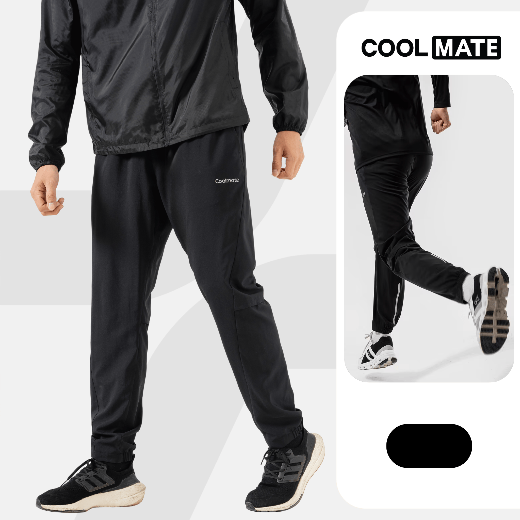 Quần dài thể thao nam chạy bộ Running Pant siêu nhẹ thoáng khí Coolmate