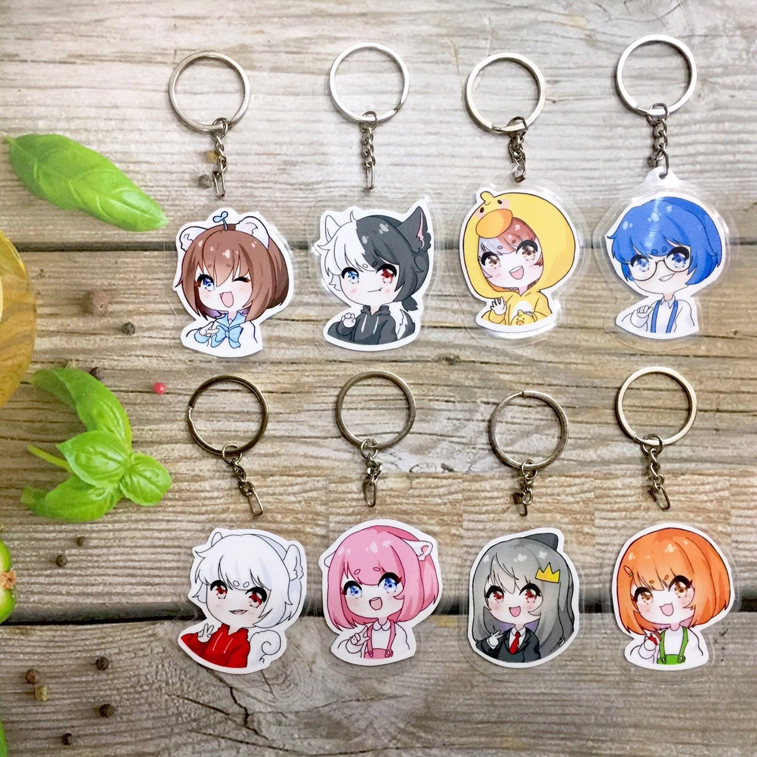 Bộ Móc khóa Hero team chibi 8 móc