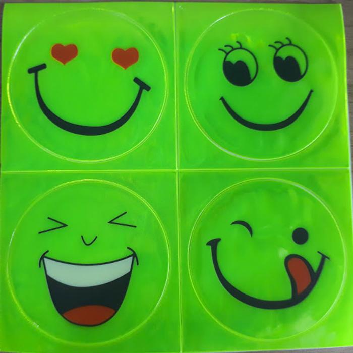 Tem dán phản quang mặt cười 4 icon lớn
