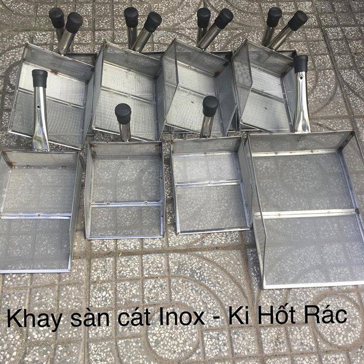 Dụng Cụ Sàn Cát Inox Có Tay Cầm Kích Thước 30x40