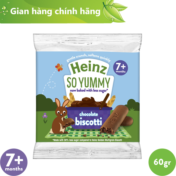 Bánh quy ăn dặm bicotti vị so-co-la heinz 60g