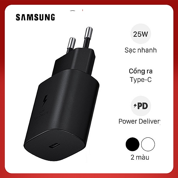 Bộ sạc nhanh samsung 25w cổng type c chính hãng note 10 note 20 a71, a70, a80, a90, s20, s20+, s20 ultra