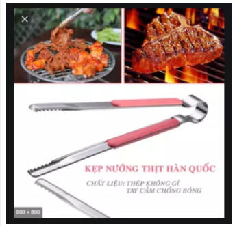 Kẹp nướng thịt, gắp thức ăn campingmoon sj-10
