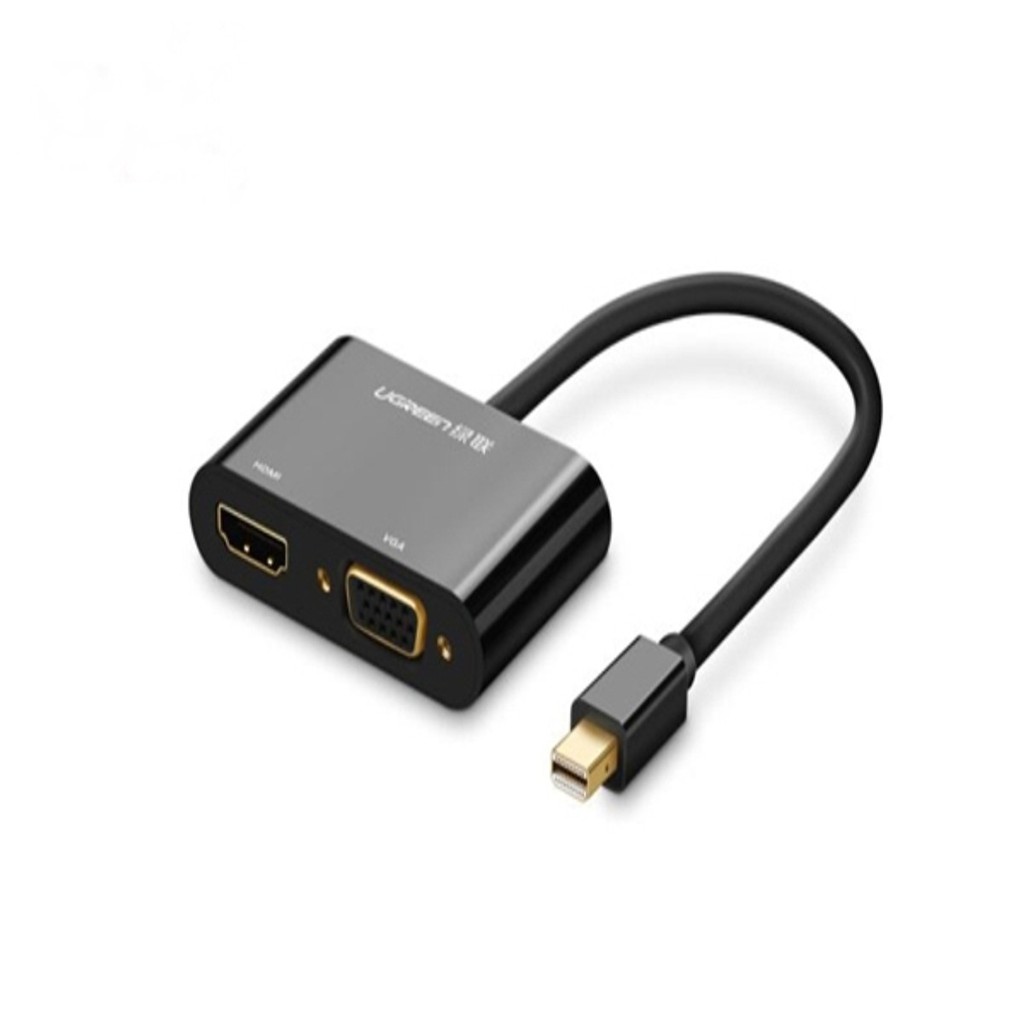 Cáp mini displayport sang hdmi + vga ugreen 40365 màu đen