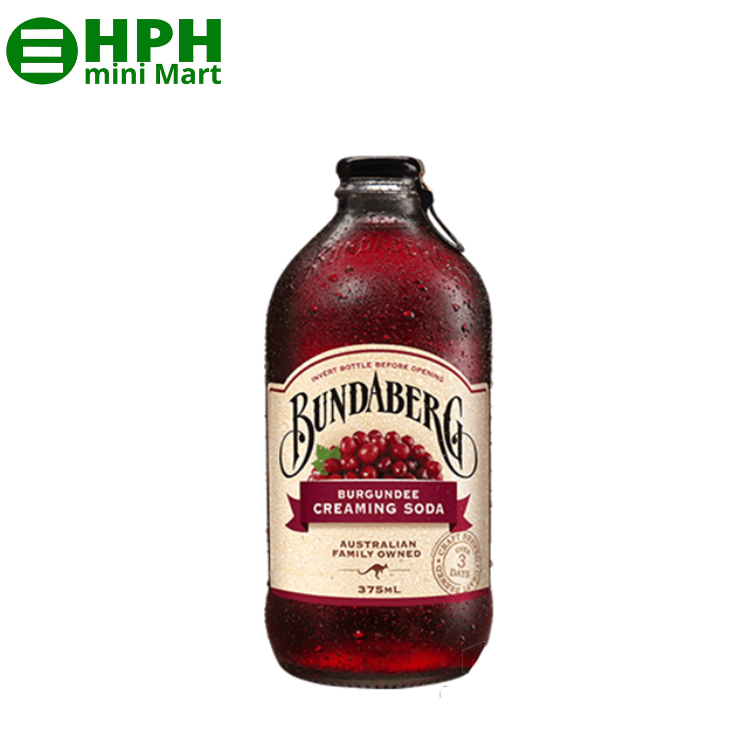 Nước ngọt có ga Bundaberg Burgundee Creaming soda 375ml ÚC 9311493003371