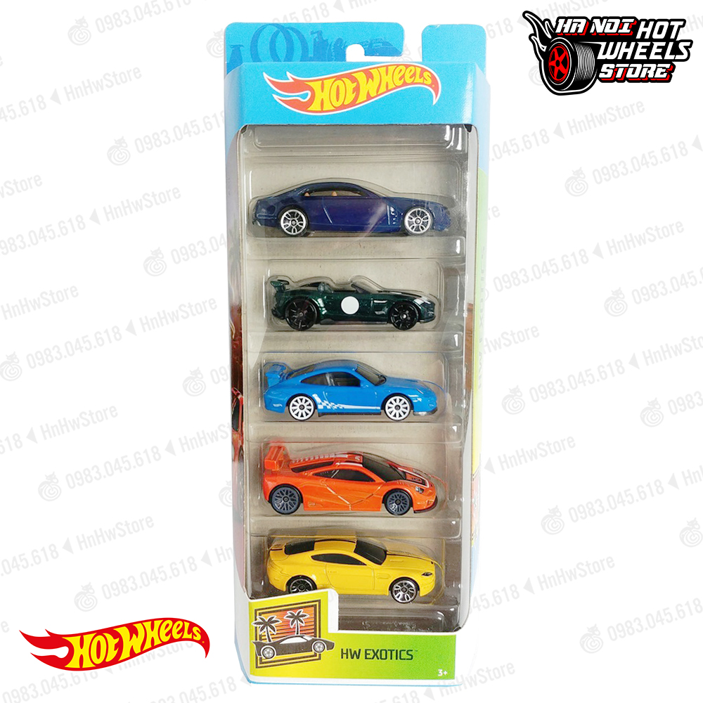 Xe hot wheels ghp50 exotic pack 5 đồ chơi ô tô mô hình tỷ lệ 1:64 hotwheels