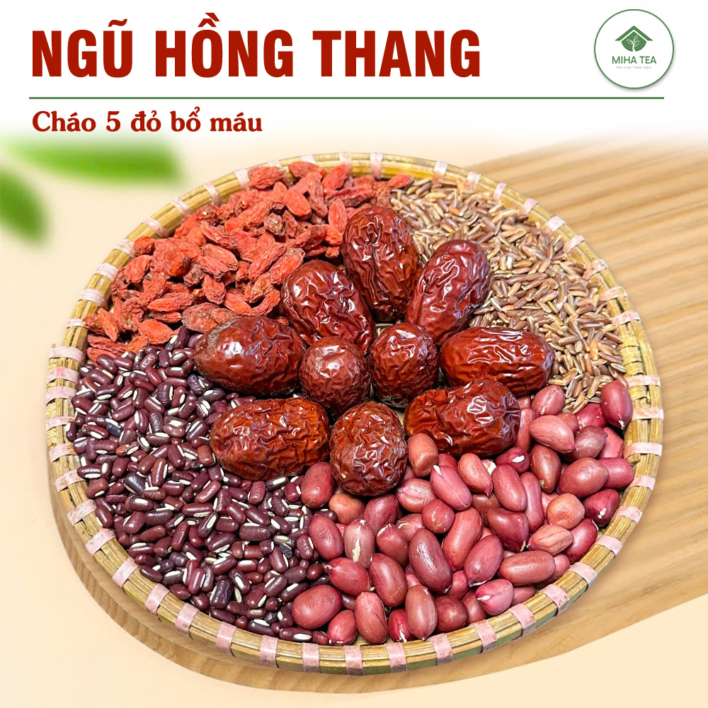 Cháo 5 đỏ bổ máu, cháo ngũ hồng, ngũ cốc dưỡng nhan, bổ khí, tốt cho sức khoẻ, phù hợp mọi lứa tuổi