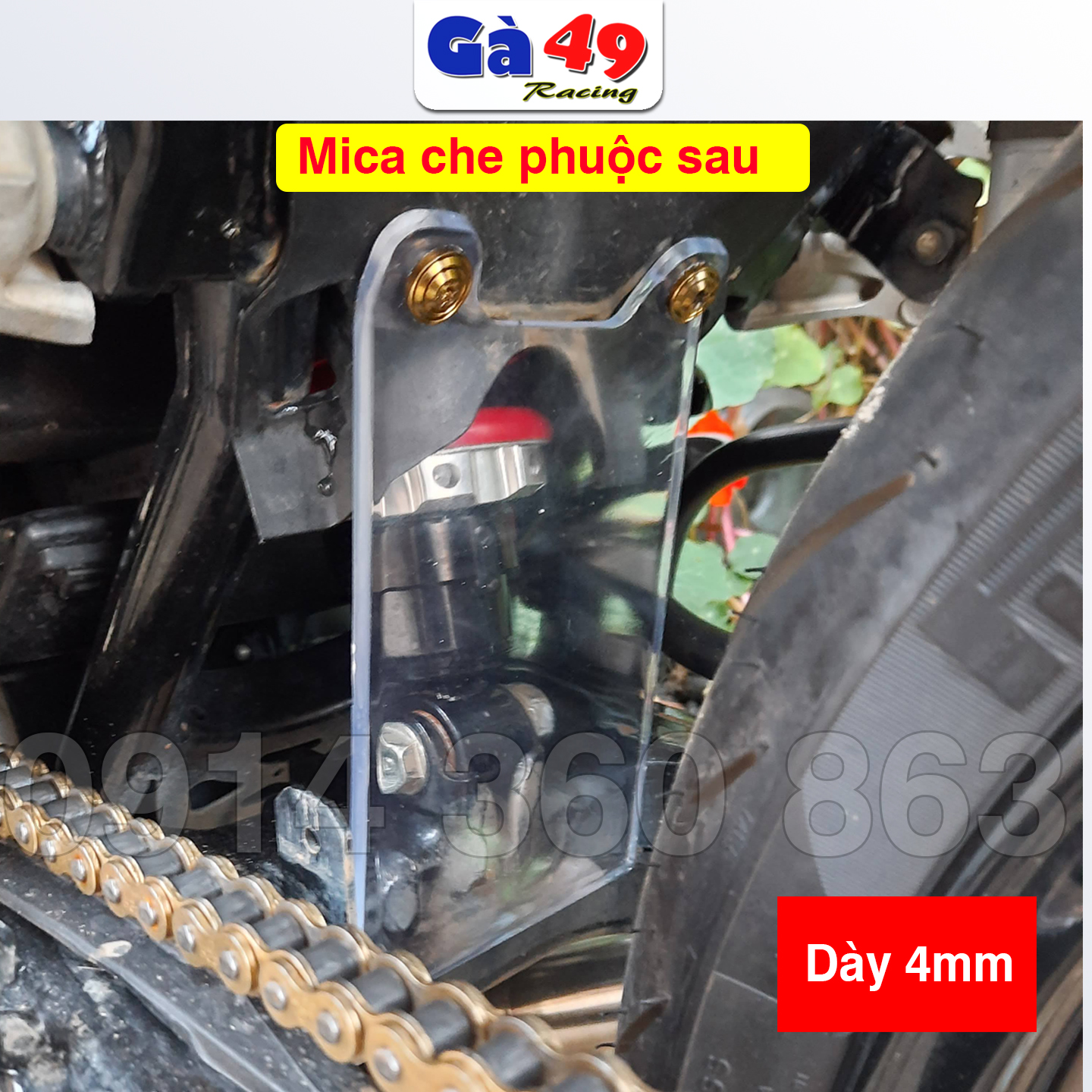 Mica che phuộc trong suốt loại dày 4mm