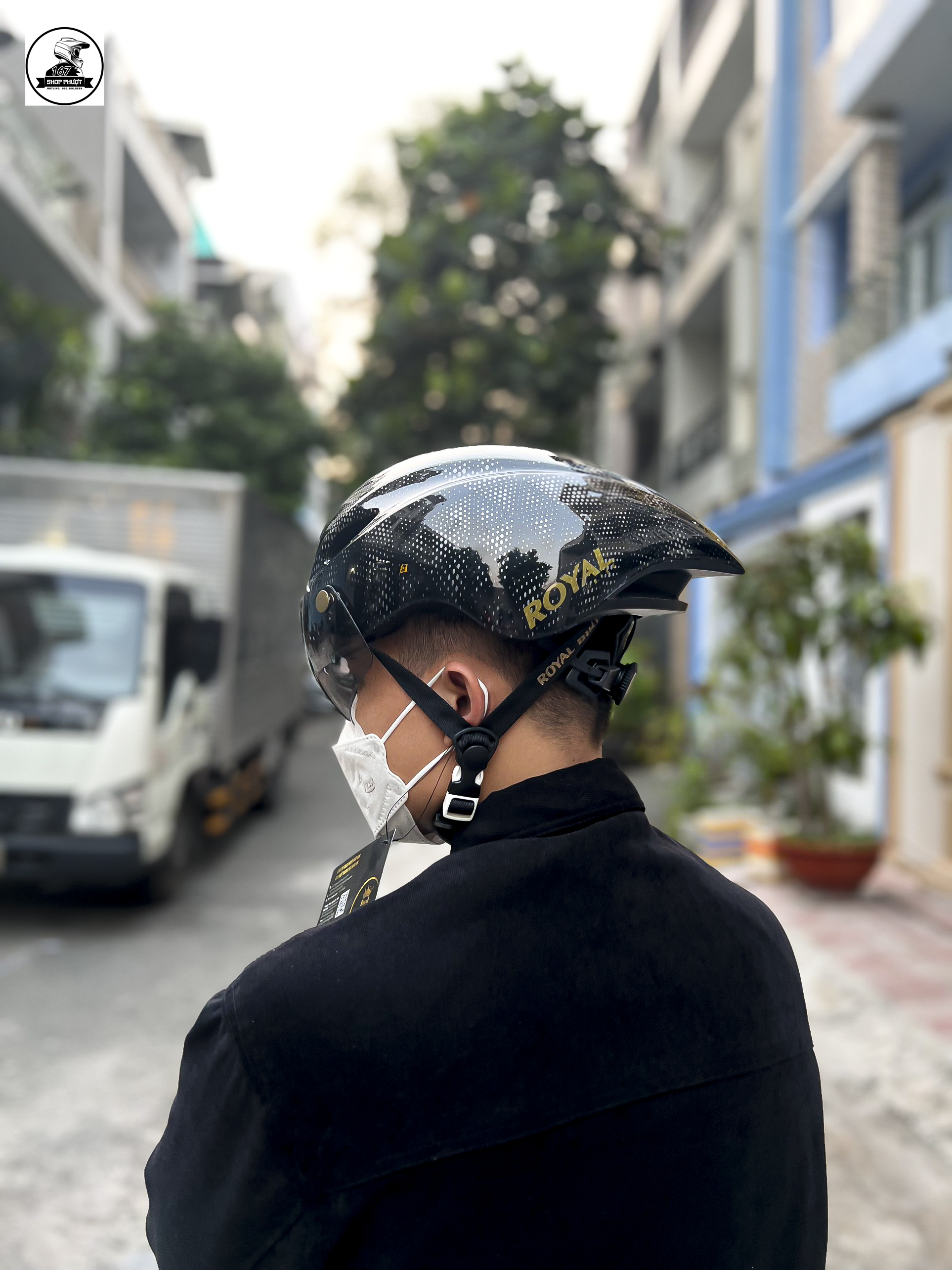 Nón thể thao xe đạp royal md16 đủ màu chính hãng 2023 có kính