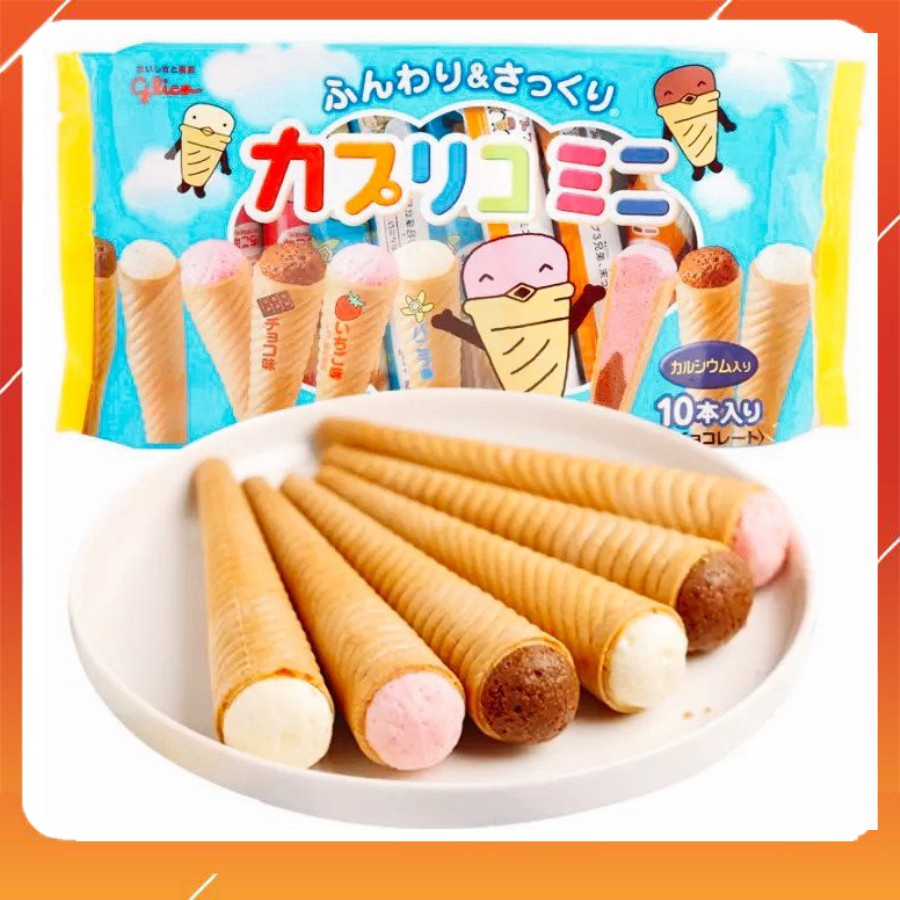 Bánh ốc quế Glico Nhật Bản gói 10 cái