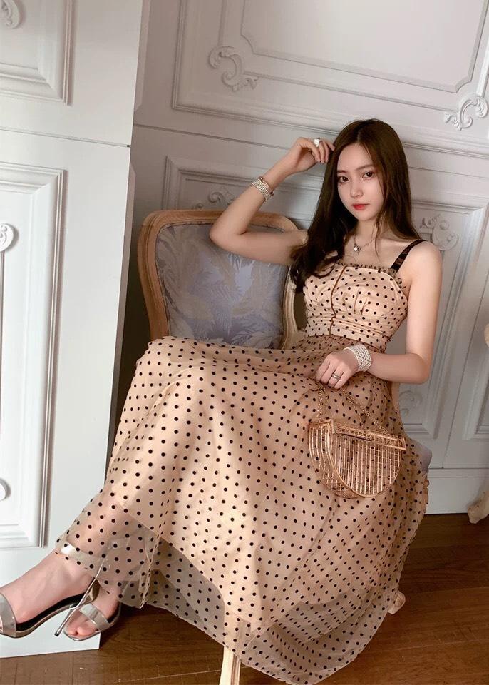 ĐẦM MAXI CHẤM BI DUYÊN DÁNG