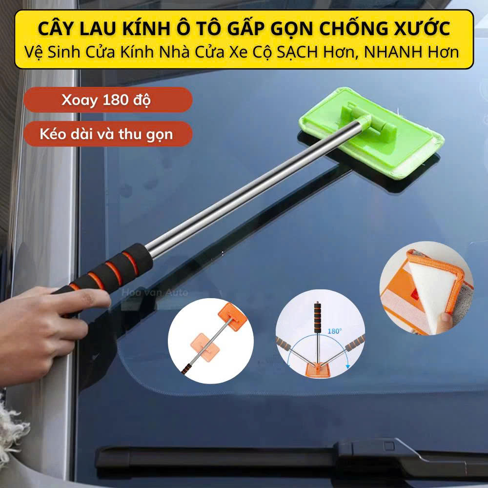 Car Glass Cleaner, Multi-Purpose Anti-Scratch Glass Door Cleaning Tool, Bathroom Glass Window Cleaning Brush Giá 48,000 Đồng*Miễn phí vận chuyển