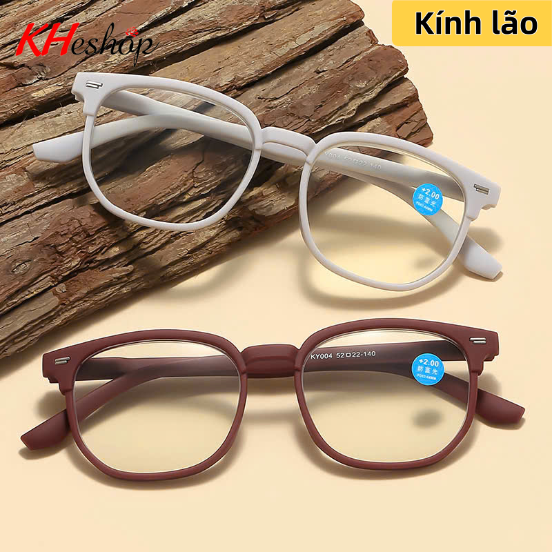 Kính lão form đa giác dành cho Nam Nữ Trung Niên đọc báo xem điện thoại chống ánh sáng xanh gọng nhẹ nhàng êm tai Y5004