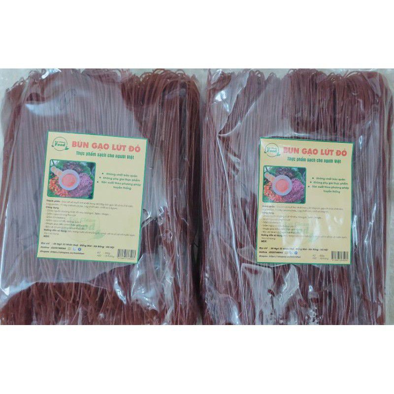 Hủ Tiếu Gạo Lứt Đỏ sợi bún Loại Đặc Biệt Ăn Eat Lean Thực Dưỡng Giảm Cân Gói 500G.