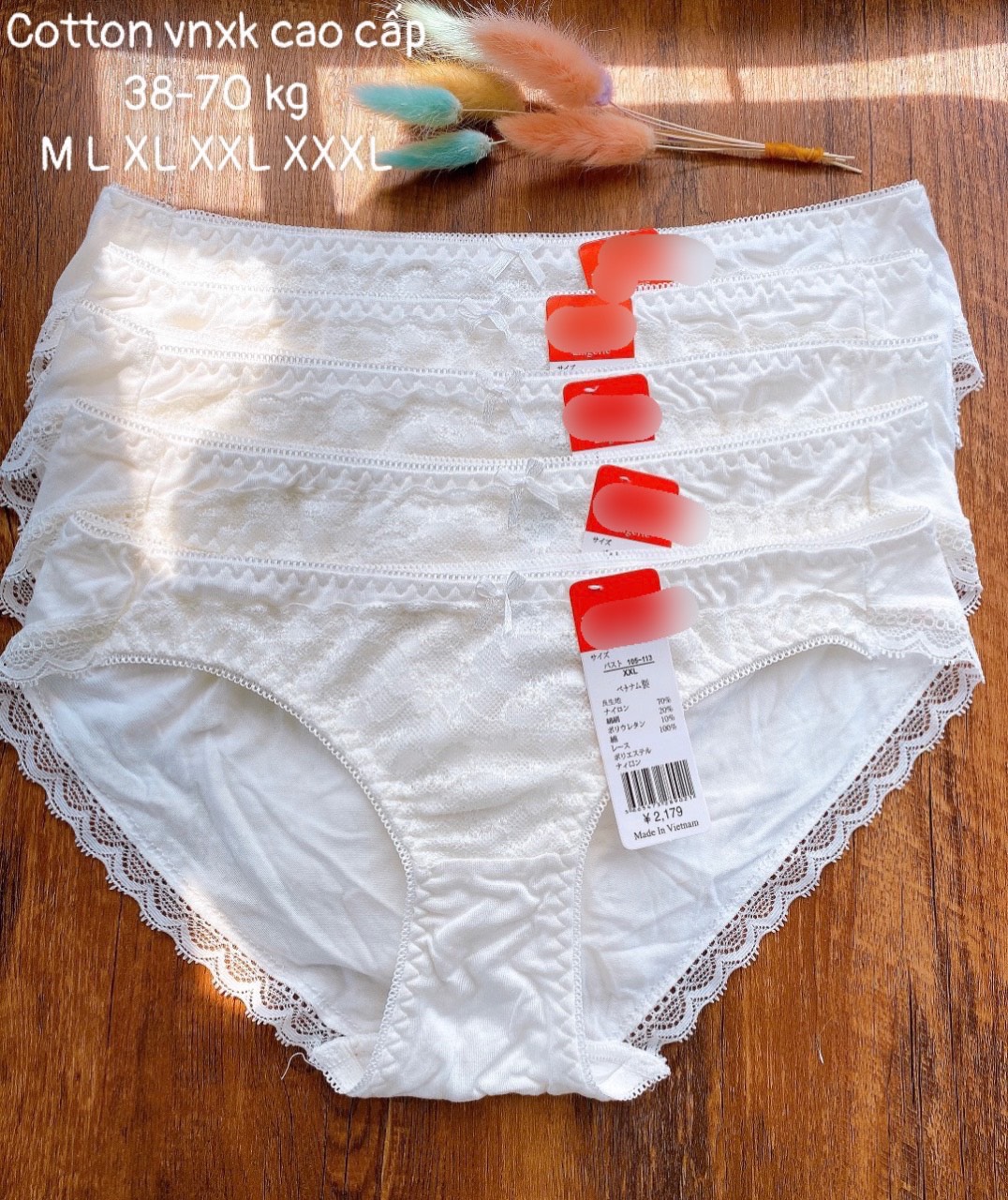 Quần lót nữ cotton hàng Việt Nam VNXK cao cấp mịn quan lot nu tha lưng cao thun lạnh ren quần lót thông hơi nữ bigsize nữ 35-60kg quần lót cotton nữ quần chip nữ combo 10 quan lot nư kháng khuẩn 5 quần lót của nữ