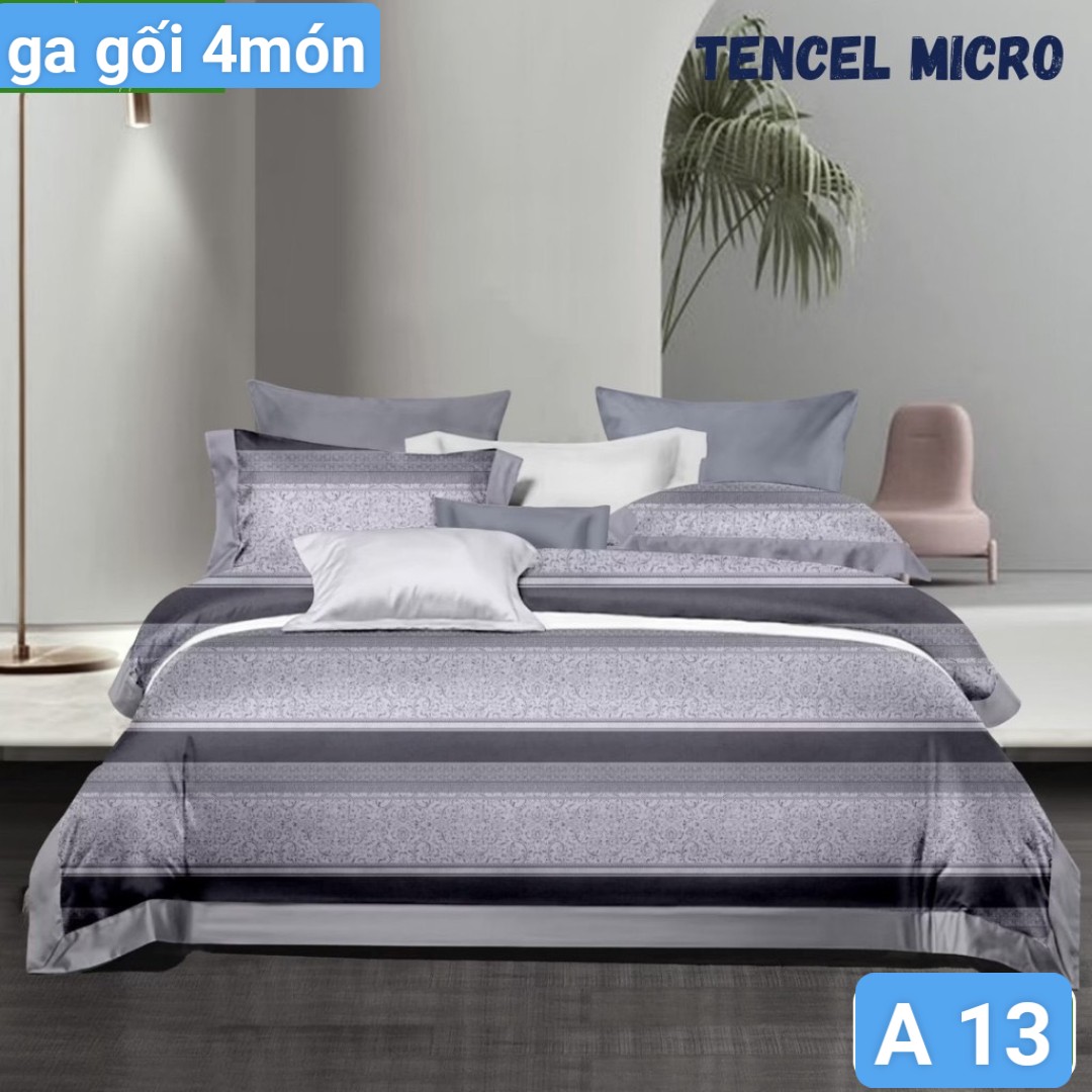 [HCM]Bộ Drap gối Tencel vải nhập Hàn Quốc đỉnh cao mát mềm mại { drap và 3 áo gối}