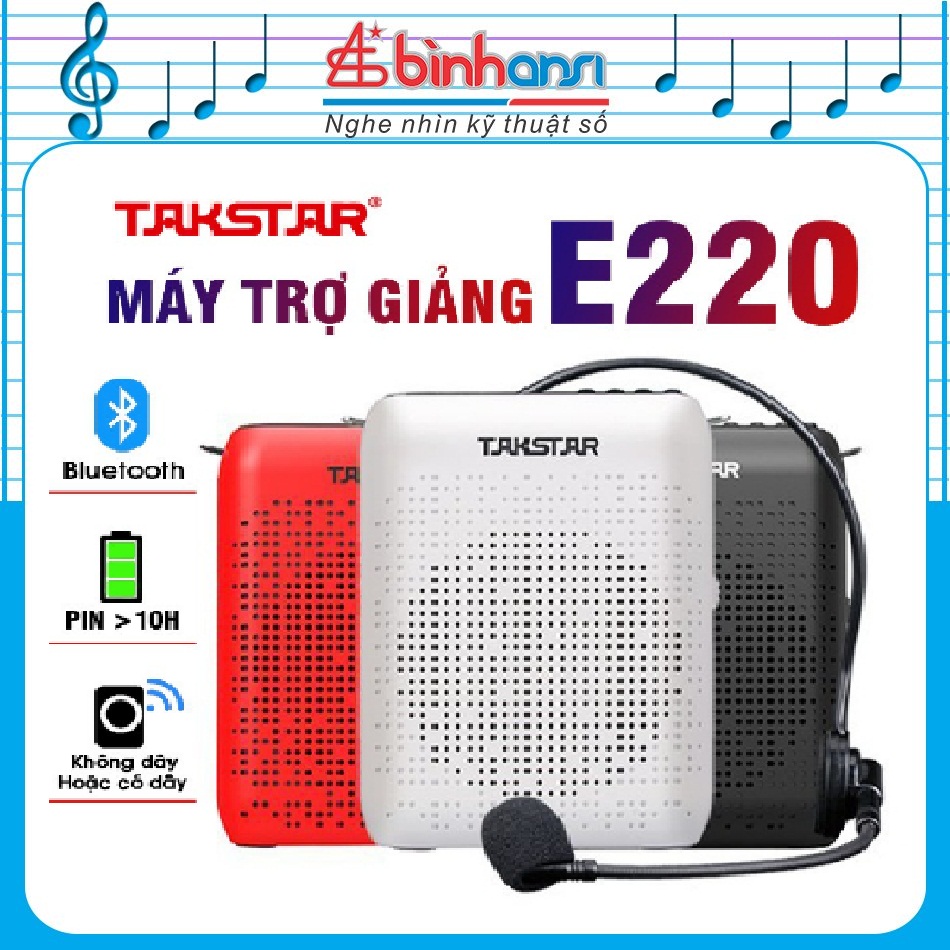 Máy trợ giảng có bluetooth Takstar E220. Loa trợ giảng. Mic trợ giảng không dây