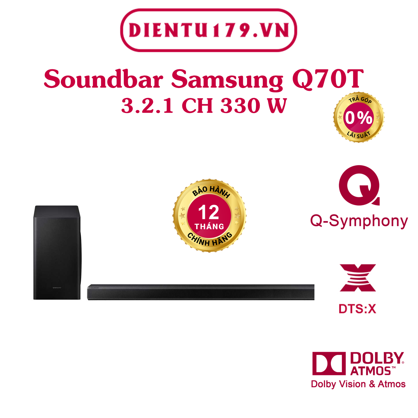 Loa soundbar samsung hw-q70t/xv 3.1.2