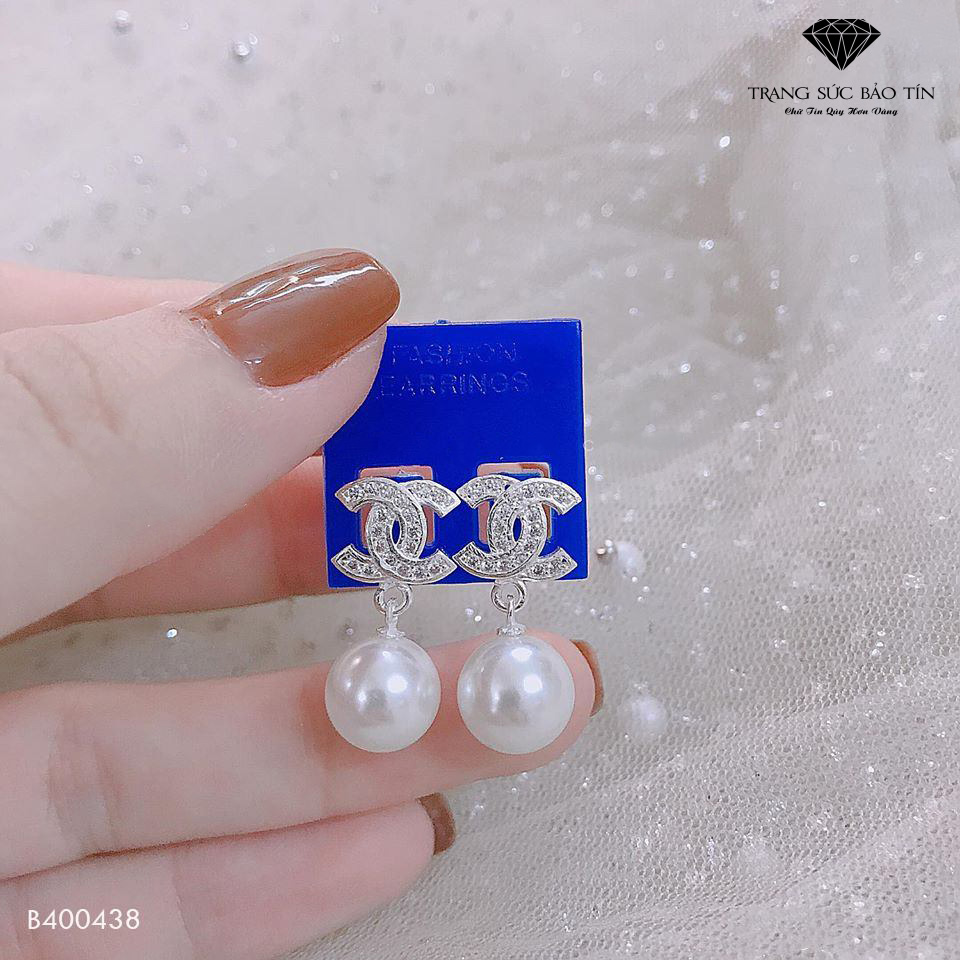 Bông Tai Bạc Nữ CN Ngọc Trai bảo Tín