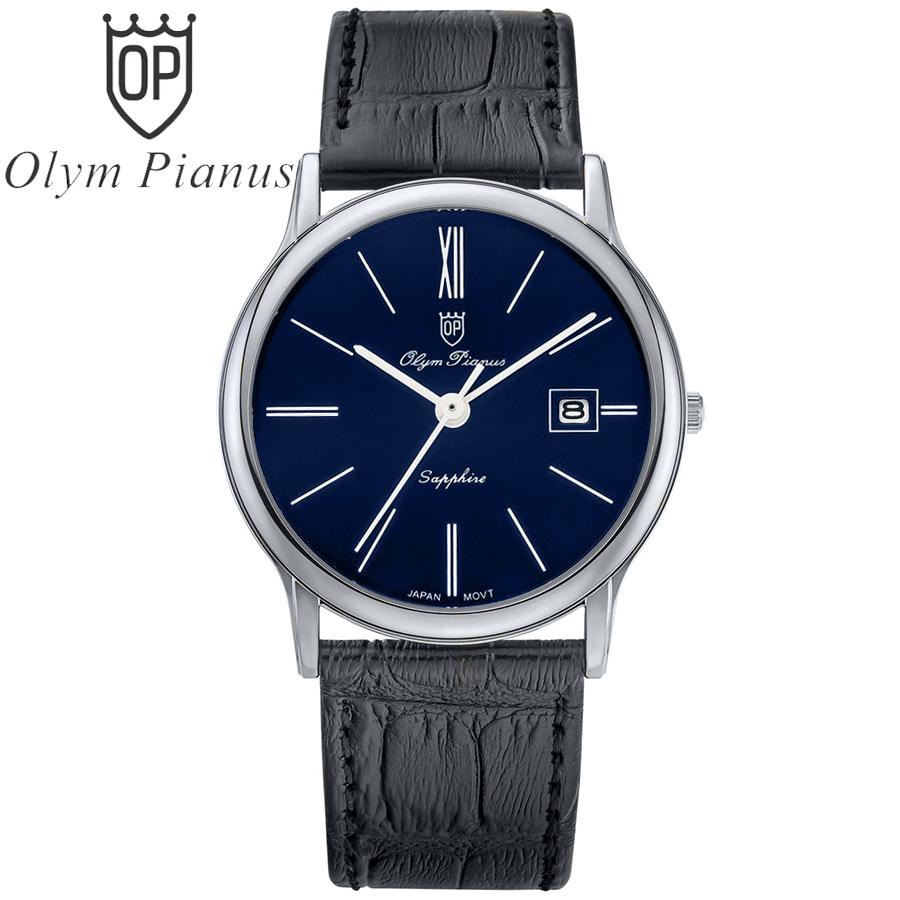 Đồng hồ nam mặt kính sapphire Olym Pianus OP130-10GS-GL xanh