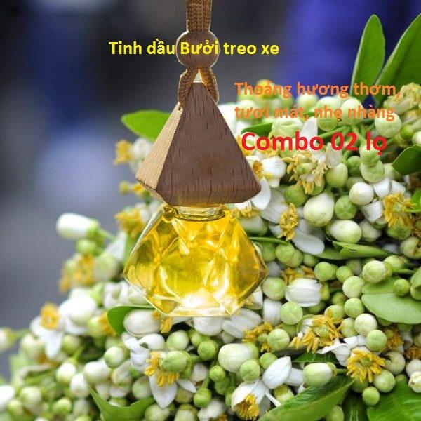 Combo 02 lọ Tinh dầu treo xe hương Bưởi - khử mùi hôi - Hơn cả sự đẳng cấp