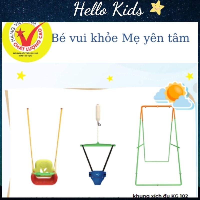 Xích đu nhún nhảy ❤️freeship❤️ combo khung xích đu kg102 cao cấp + ghế xích đu+ đai nhún nhảy
