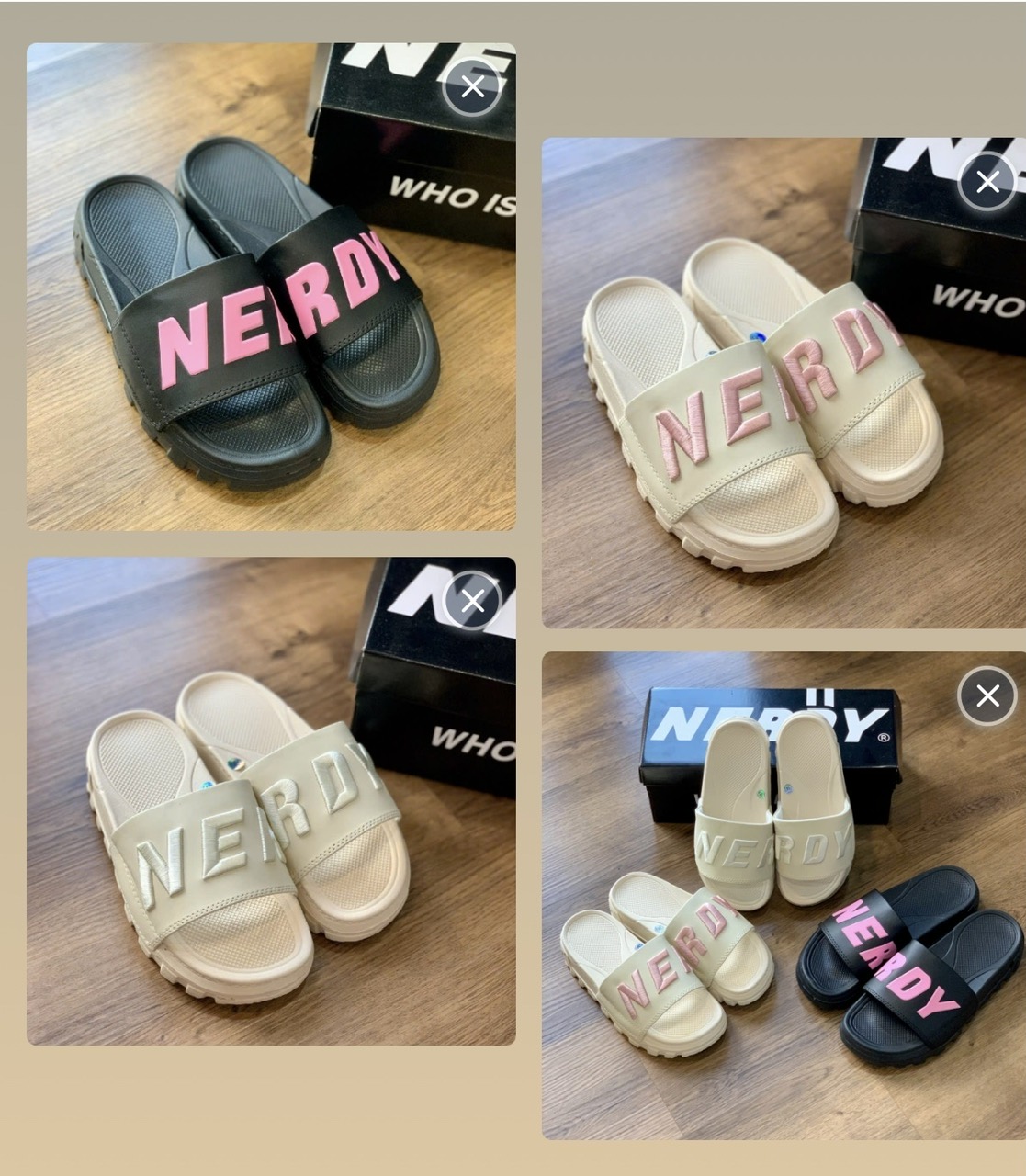 Dép nerrdy 𝐍𝐄𝐑𝐑𝐃𝐘 ❤️FREESHIP + HỘP❤️ dép nerdy thể thao quai ngang nam nữ Nerdy đế độn 4cm chữ thiêu nổi có tem mác, dép nerrdy thêu