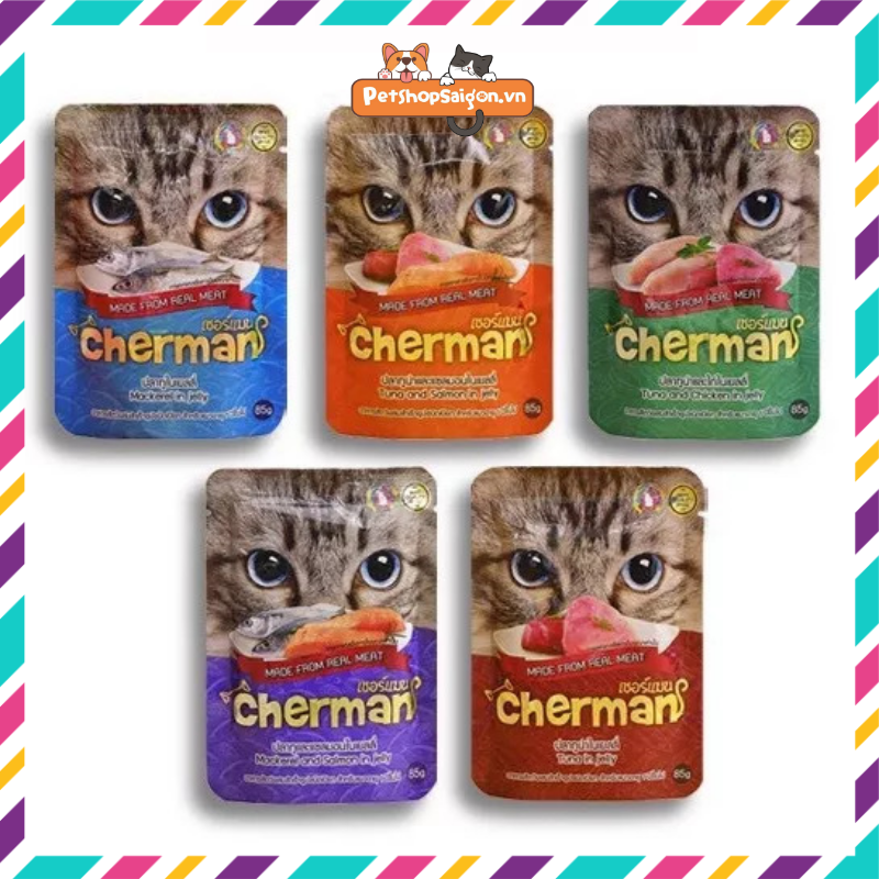 HCMcheap flutters Pate for cat Cherman 85g all ages mix taste-thailand