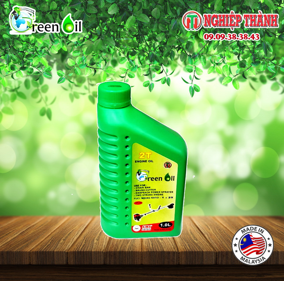 Dầu nhớt 2 thì green oil 1:25