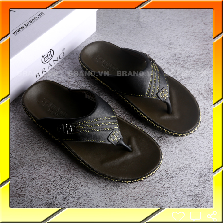 [Hàng xịn Loai1] Dép kẹp da cao cấp, Dép da bò thật cực xịn, Dép nam xịn may sẵn hàng xuất khẩu