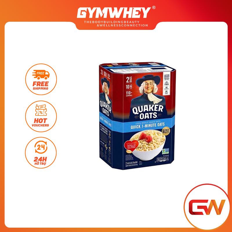 Yến mạch cán mỏng giảm cân ăn liền quaker oats quick 1 minute