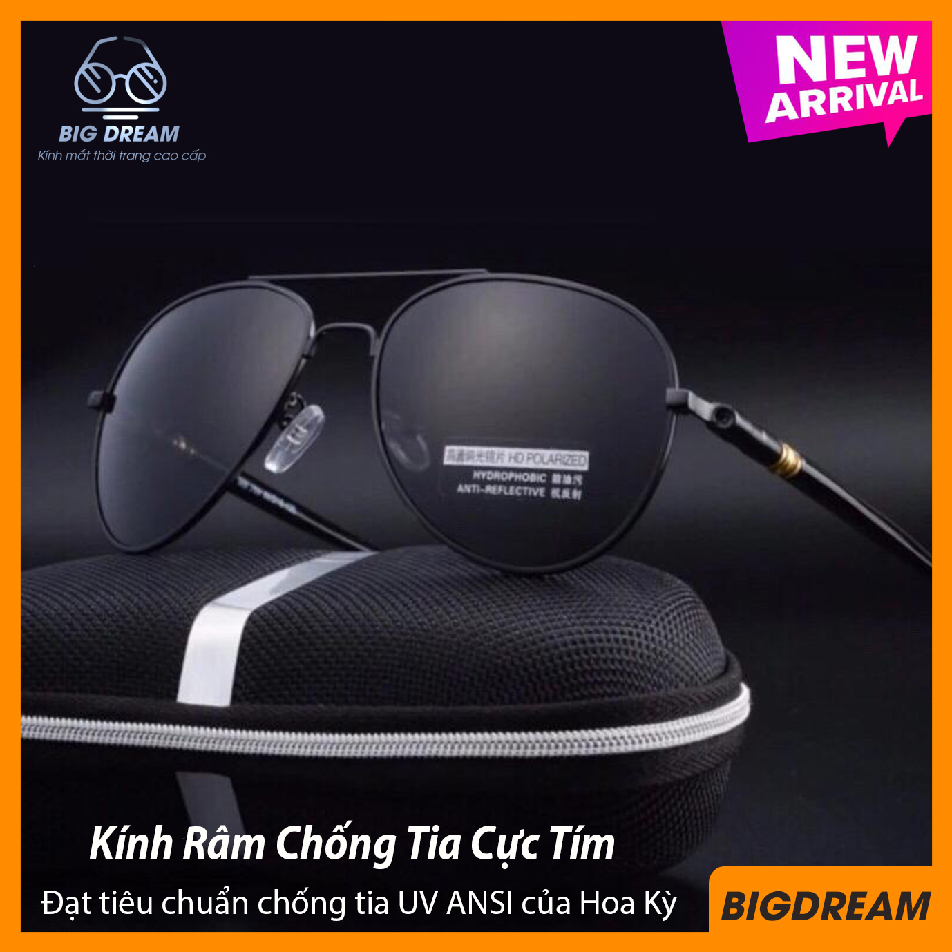 Mắt Kính Thời Trang Nam Cao Cấp BDHOT136 Tròng Kính Chống Tia UV