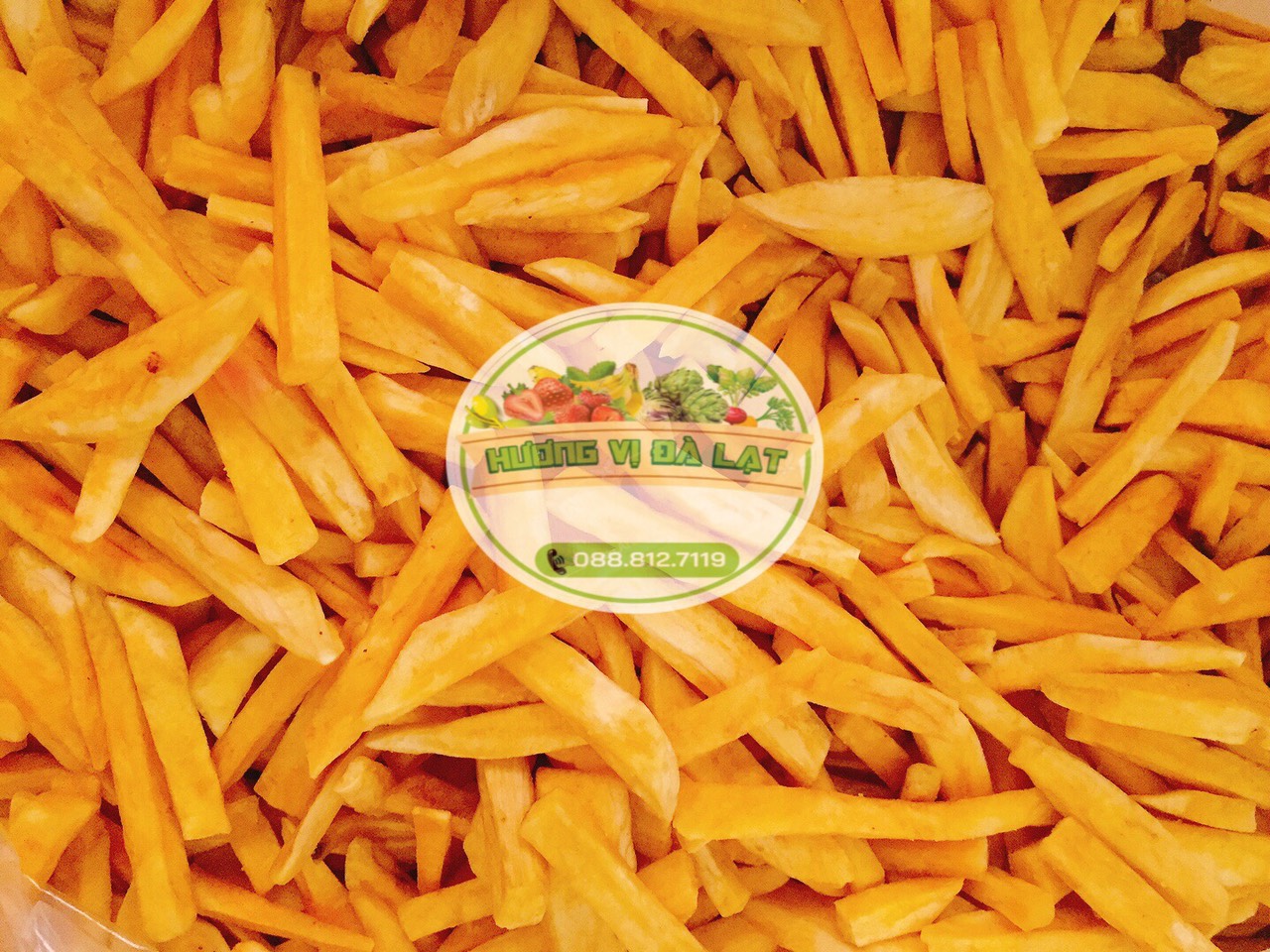 Khoai lang vàng sấy giòn không đường 250G- Đặc sản Đà Lạt
