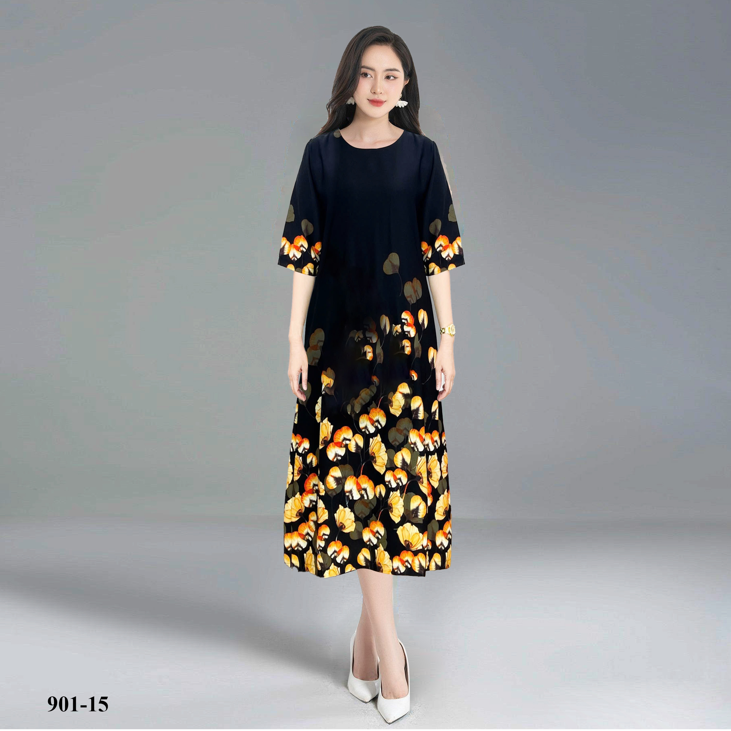 Đầm suông trung niên,  đầm tặng mẹ, đầm công sở, đầm hãng lavi, bemine sale, đầm thiết kế sale