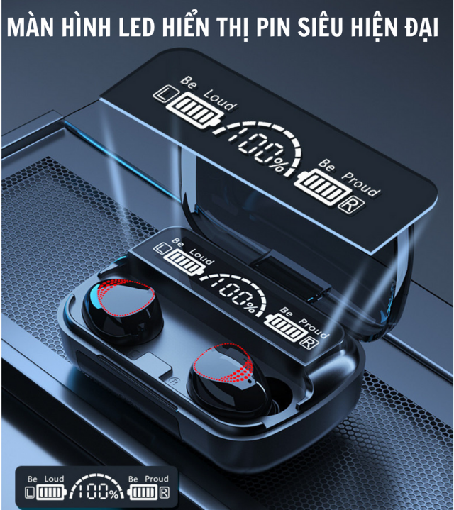 Tai nghe bluetooth không dây m10 bản chip 5.1 mạnh mẽ pin 3500mah cực trâu mic đàm thoại 2 bên hỗ trợ mọi dòng máy, tai nghe bluetooth không dây m10, tai nghe không dây